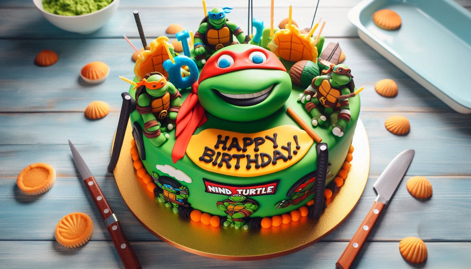 Ninja Turtle Birthday Cake​