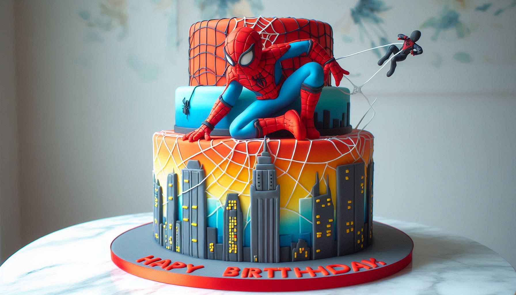 Spiderman Birthday Cake